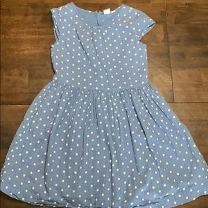 Gap Girls Blue Polka Dot Dress YXL
